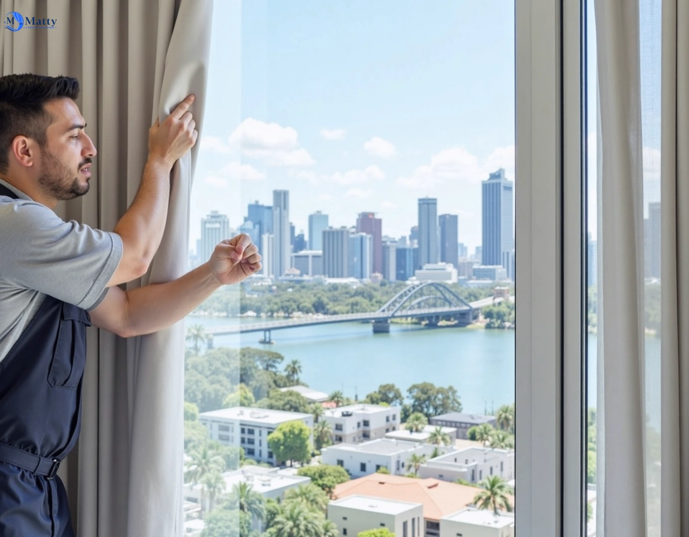 Professional curtain steam cleaning service north-tamborine QLD by Matty Curtain Cleaning
